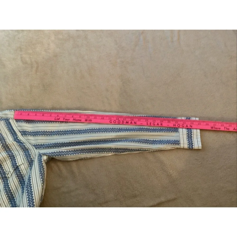 levis shirt pearl snap medium men striped western cowboy